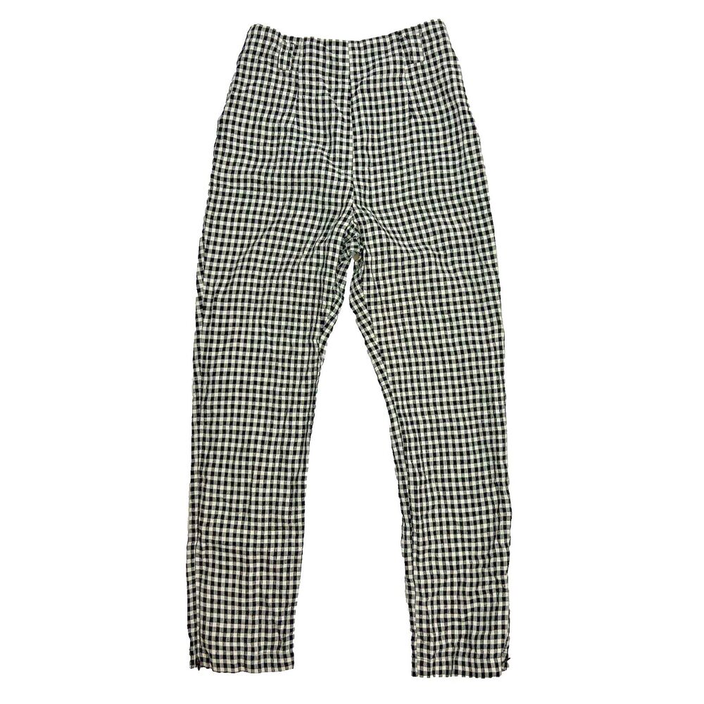 Reformation Saldana Two Piece Set Size 2 Linen Black White Gingham Crop Top Pant - Picture 8 of 16